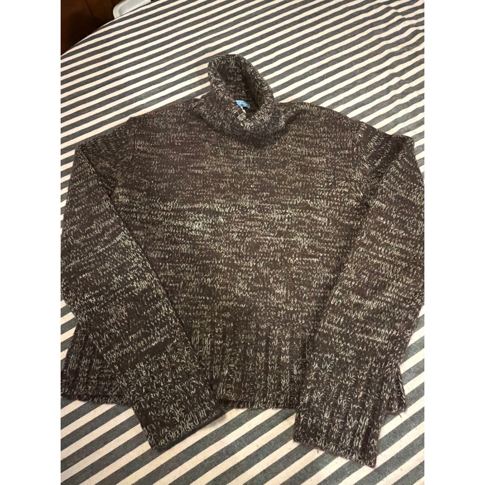 Deaneâ & White Brown Marled Rabbit hair Turtleneck Sweater Womens Medium